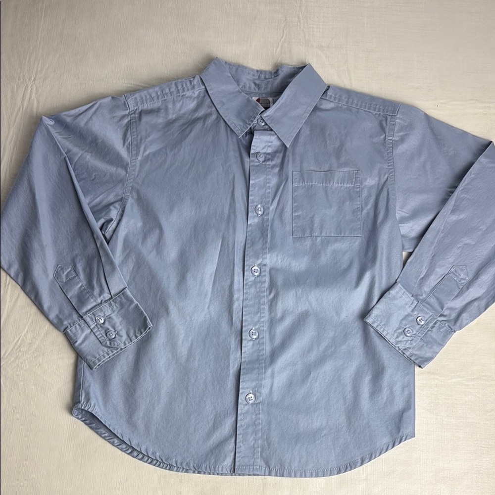 GYMBOREE Boy’s Light Blue Long Sleeve Button Down Dress Shirt Size 7